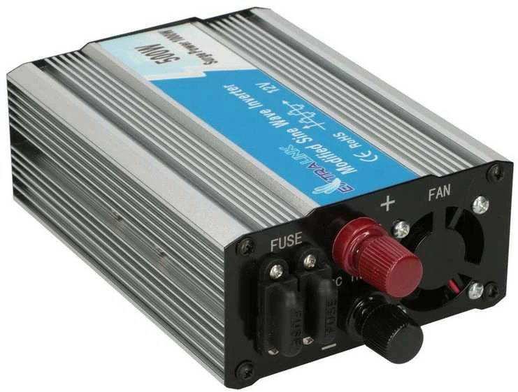 EXTRALINK automobilio įtampos keitiklis 12V-230V 500W modifikuotas sinusas OPIM-500W
