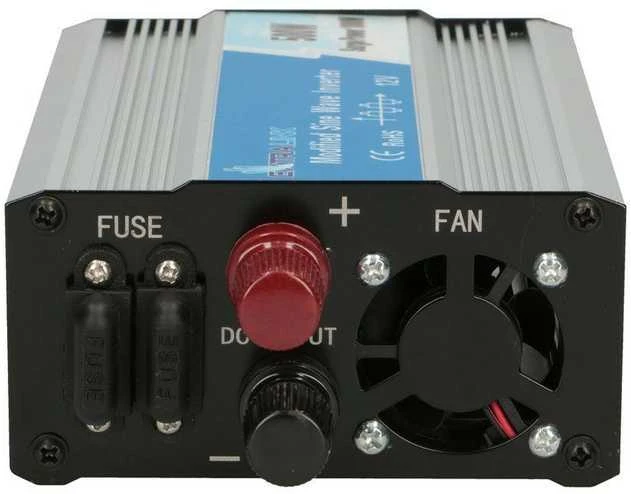 EXTRALINK automobilio įtampos keitiklis 12V-230V 500W modifikuotas sinusas OPIM-500W