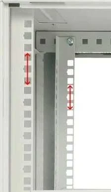 EXTRALINK 12U 600X450 ASP sieninė spintelė metalinių durų pilka