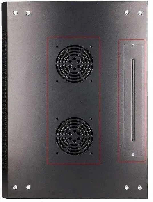 Extralink EX.7263-12U 600x450 Juoda | Spinta stovas | montuojamas ant sienos