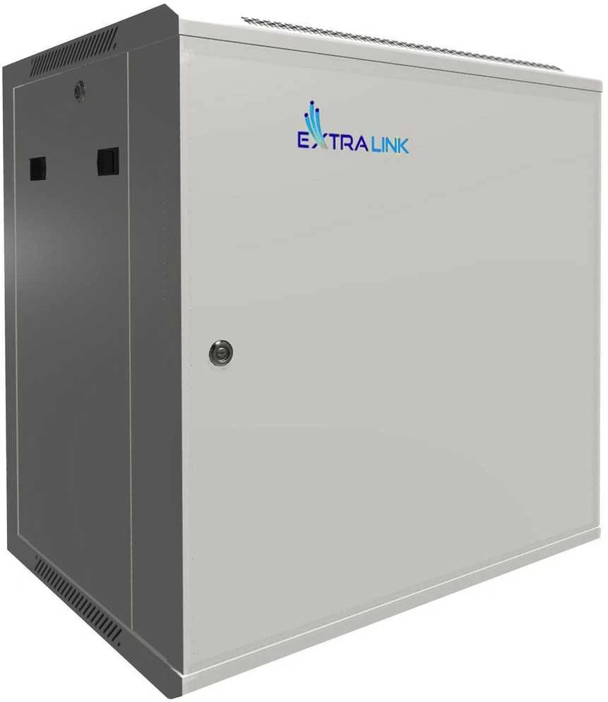 EXTRALINK 12U 600X450 ASP sieninė spintelė metalinių durų pilka