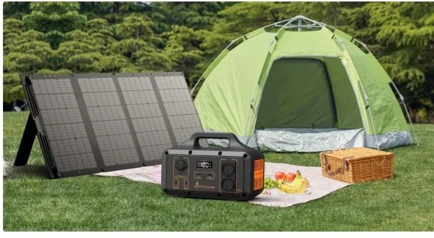 Sulankstoma saulės baterija Extralink EPS-120W įkrovimo stotelėms