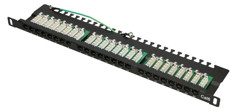 EXTRALINK 0.5U 24 prievadų CAT6 UTP pataisų skydelis
