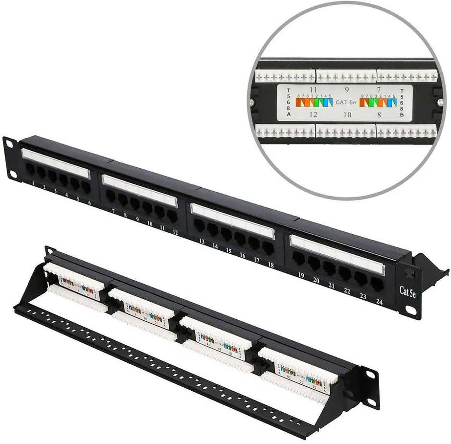 Extralink CAT5E UTP V2, Patchpanel, 24 prievadai