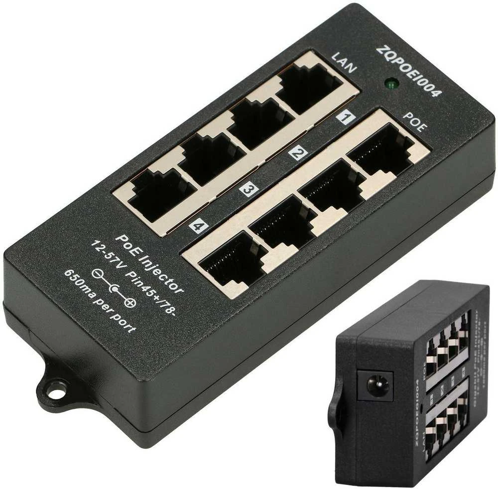 EXTRALINK EX.12646 POE INJECTOR 4 PORT Juodas