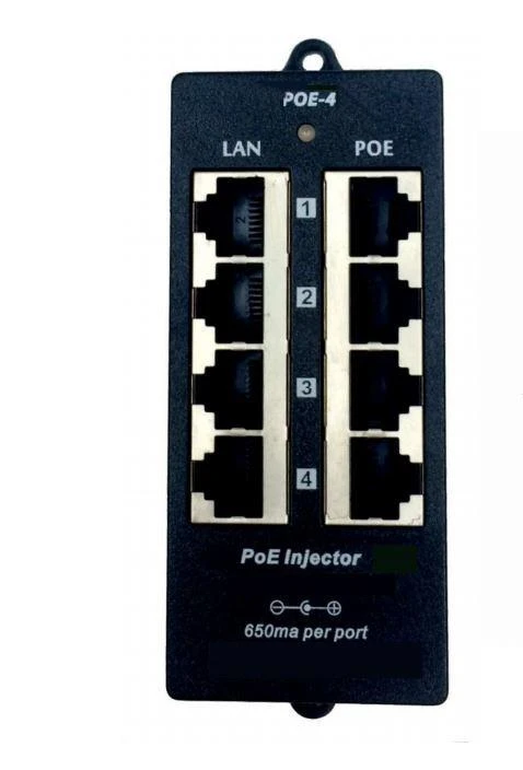 EXTRALINK EX.12646 POE INJECTOR 4 PORT Juodas