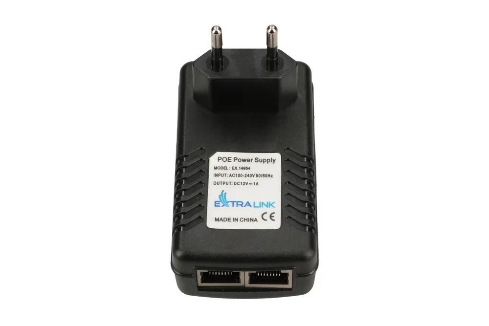 ExtraLink EXTRALINK POE-12-12W 12V 12W 1A MAITINIMO ADAPTERIS SIENINIS KIŠTUKAS
