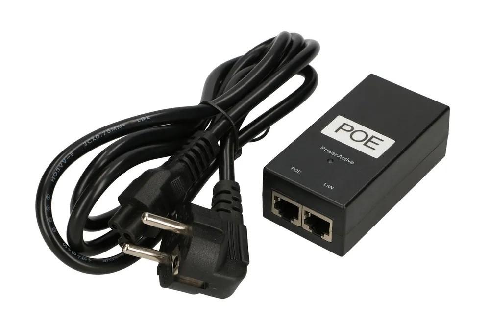 Extralink Maitinimo šaltinis PoE 48V 0.5A 24W 2xRJ45 su AC maitinimo laidu