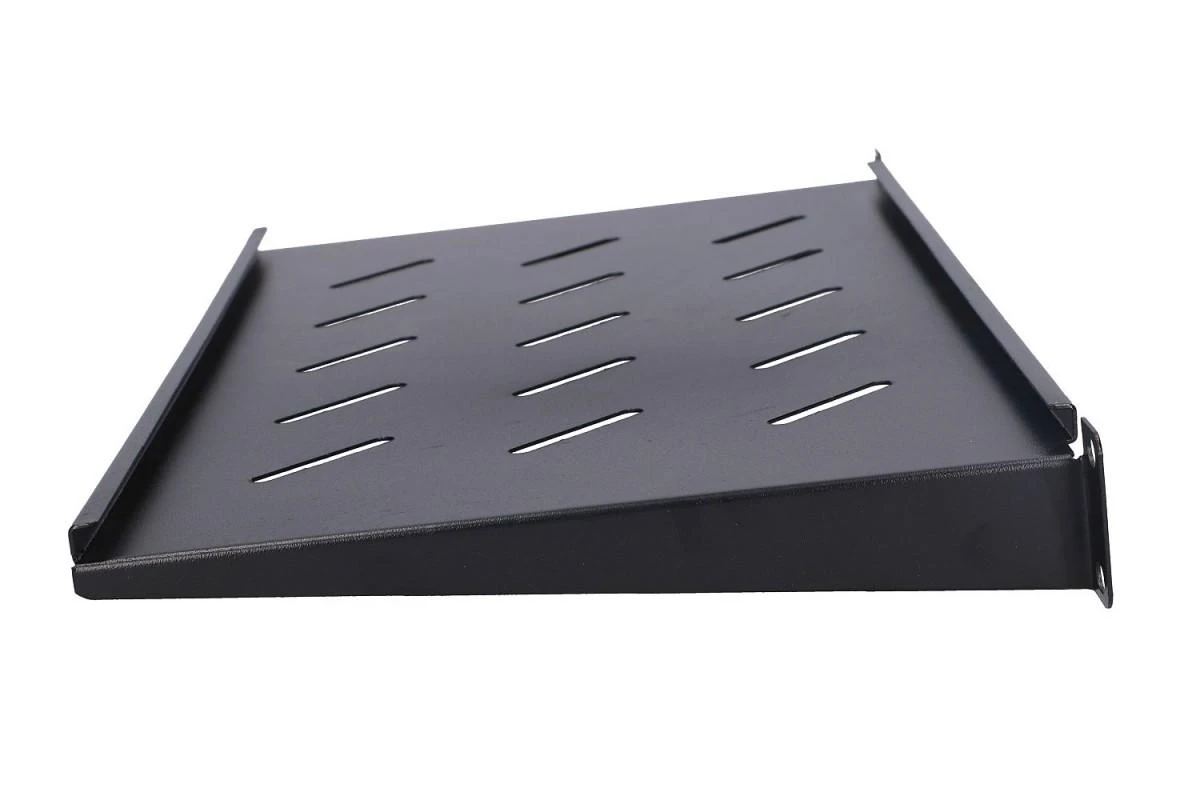 Extralink 1U 250mm Juoda | Lentyna | 19", skirta prie sienos tvirtinamoms spintelėms