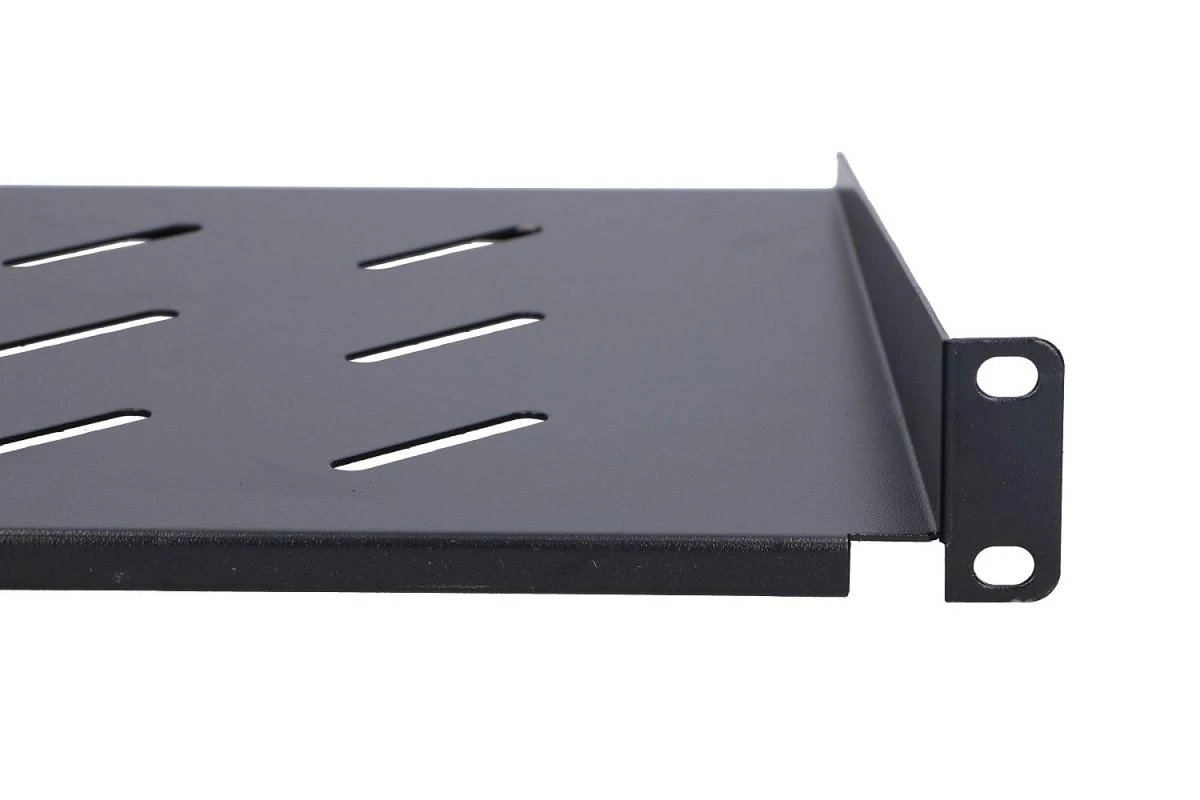 Extralink 1U 250mm Juoda | Lentyna | 19", skirta prie sienos tvirtinamoms spintelėms