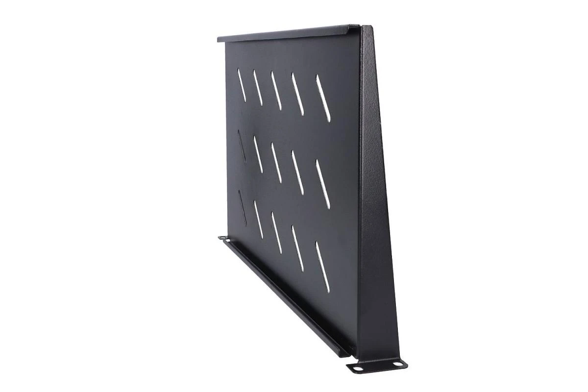 Extralink 1U 250mm Juoda | Lentyna | 19", skirta prie sienos tvirtinamoms spintelėms