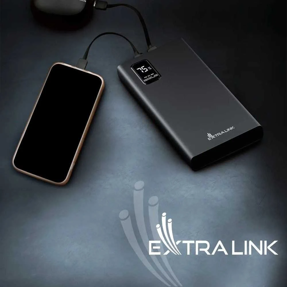 Atsarginis maitinimo šaltinis ("Power Bank") Powerbankas Extralink EPB-067B 10000mAh, juodas