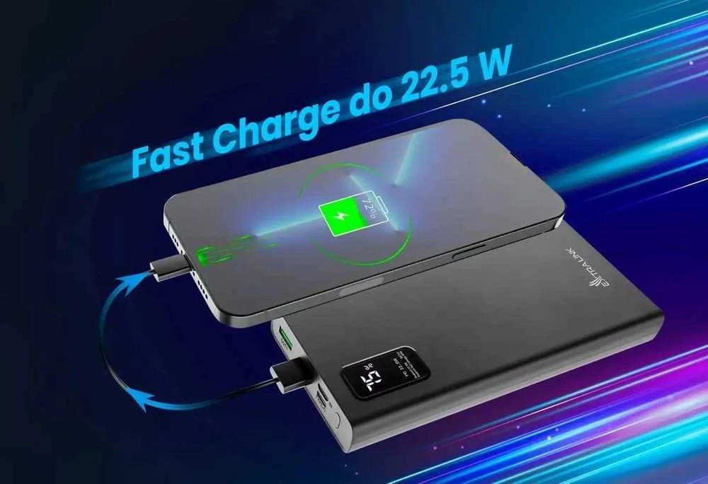 Atsarginis maitinimo šaltinis ("Power Bank") Powerbankas Extralink EPB-067B 10000mAh, juodas