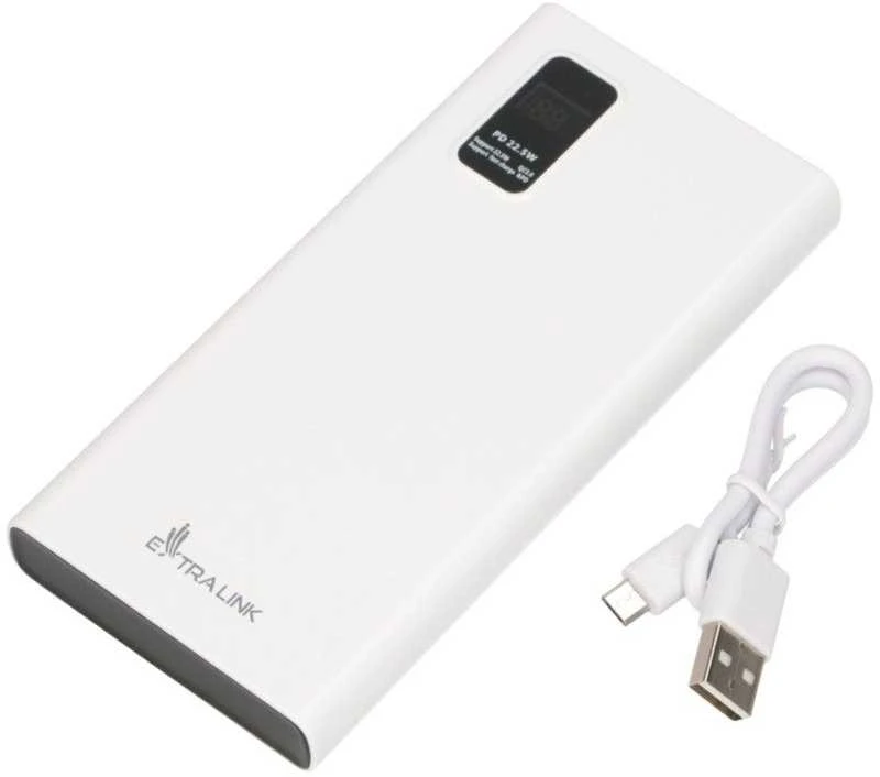 Extralink powerbank EPB-067B 10000mAh greito įkrovimo balta