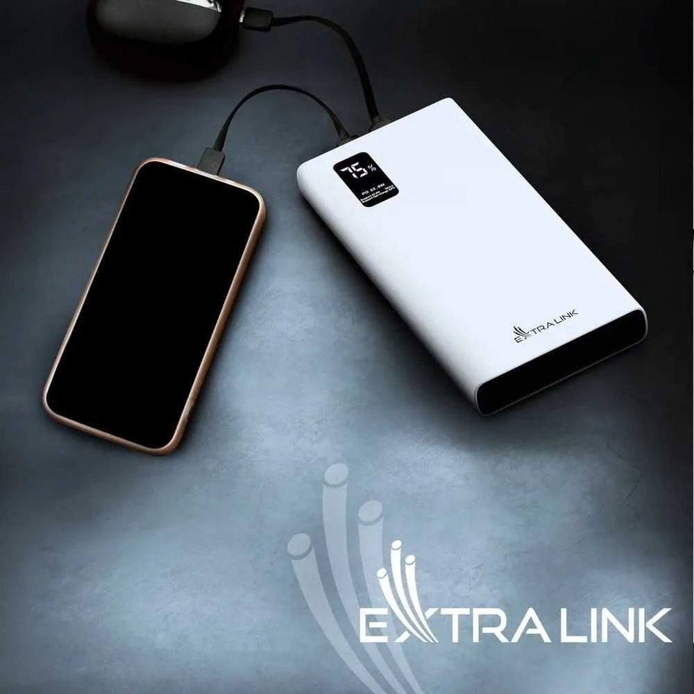 Extralink powerbank EPB-067B 10000mAh greito įkrovimo balta