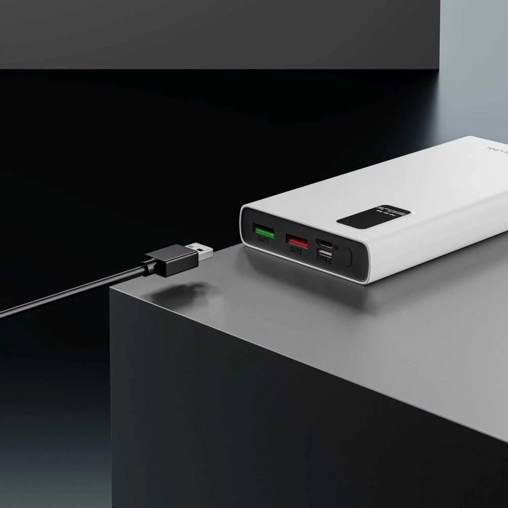 Extralink powerbank EPB-067B 10000mAh greito įkrovimo balta