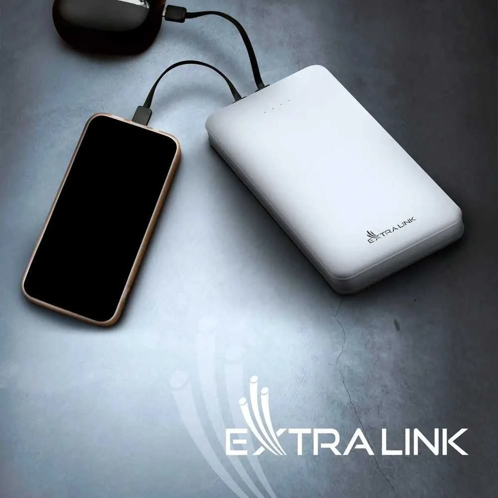 Extralink EPB-078W 10000mAh Baltas | Nešiojamoji baterija | Nešiojamoji baterija, USB-C