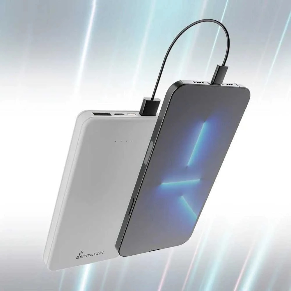 Extralink EPB-078W 10000mAh Baltas | Nešiojamoji baterija | Nešiojamoji baterija, USB-C