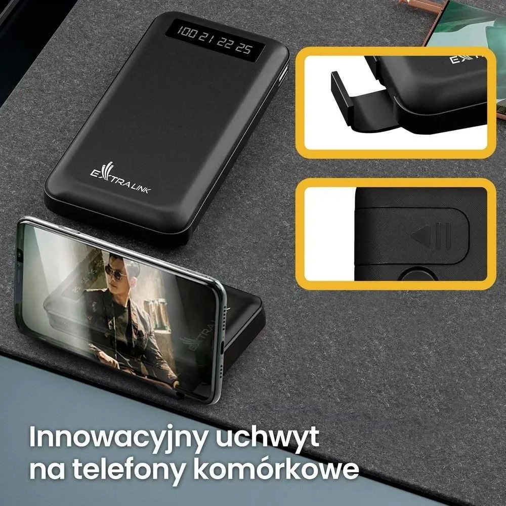 Extralink EPB-083 10000mAh Juodas | Powerbank | Power bank, USB-C