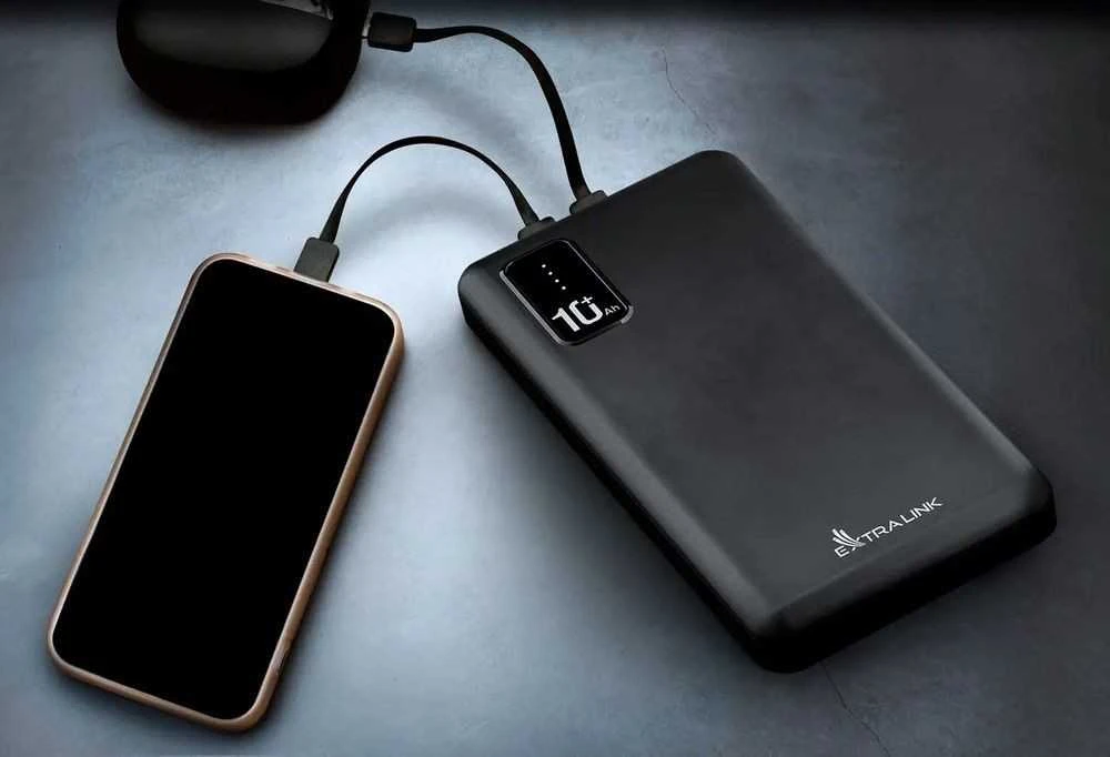 Extralink EPB-098B 10000mAh Juodas | Powerbank | Maitinimo blokas, USB-C