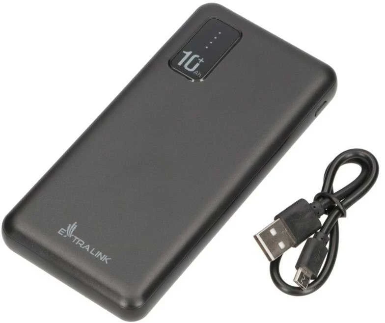 Extralink EPB-098B 10000mAh Juodas | Powerbank | Maitinimo blokas, USB-C