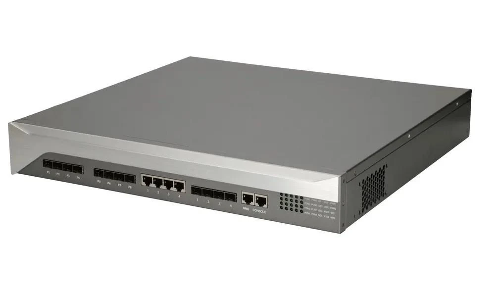 Maršrutizatorius EXTRALINK Predator v2 EPON OLT 1U 19 colių 8x gigabit PON jungtys 4x 10G SFP+ uplink jungtys 4x 1G jungtys