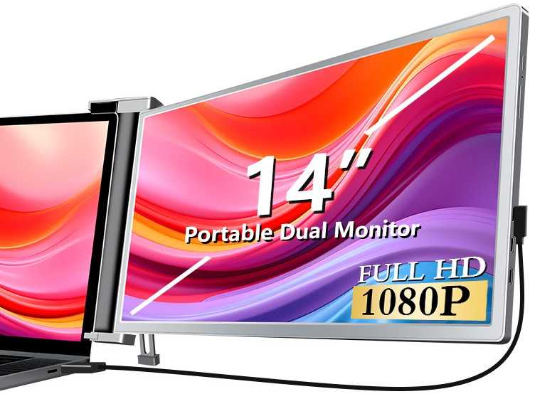 Monitorius „Extralink Smart Life S14 14“ | Nešiojamieji nešiojamųjų kompiuterių monitoriai | 2 monitoriai, IPS, 1920 x 1200