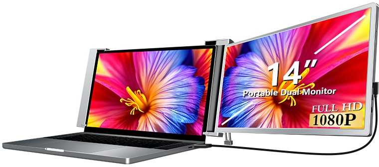 Monitorius „Extralink Smart Life S14 14“ | Nešiojamieji nešiojamųjų kompiuterių monitoriai | 2 monitoriai, IPS, 1920 x 1200