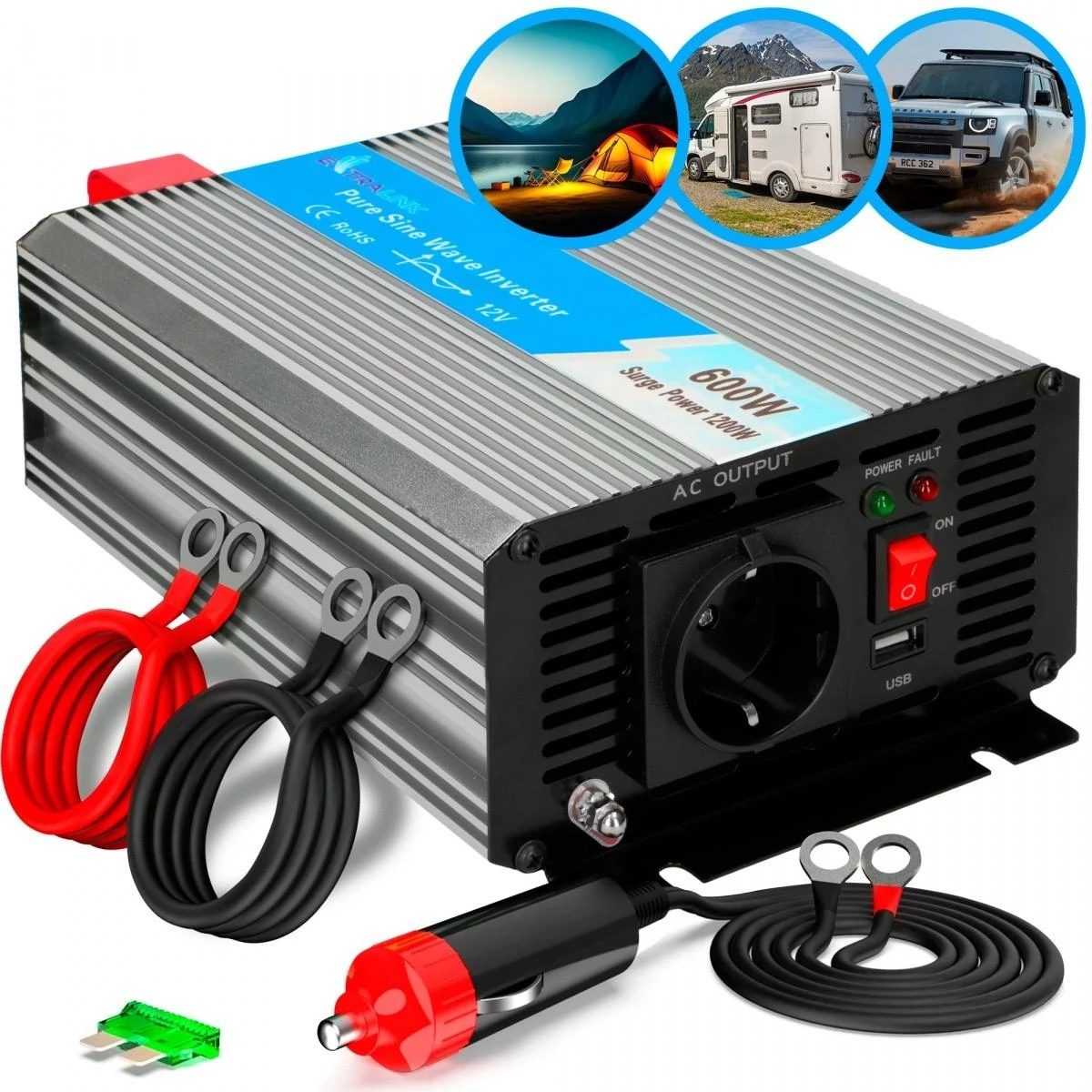 Extralink OPIP-600W įtampos keitiklis