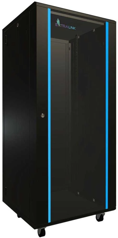 Extralink 27U 600x600 juoda | Rack tipo spintelė | pastatoma ant grindų