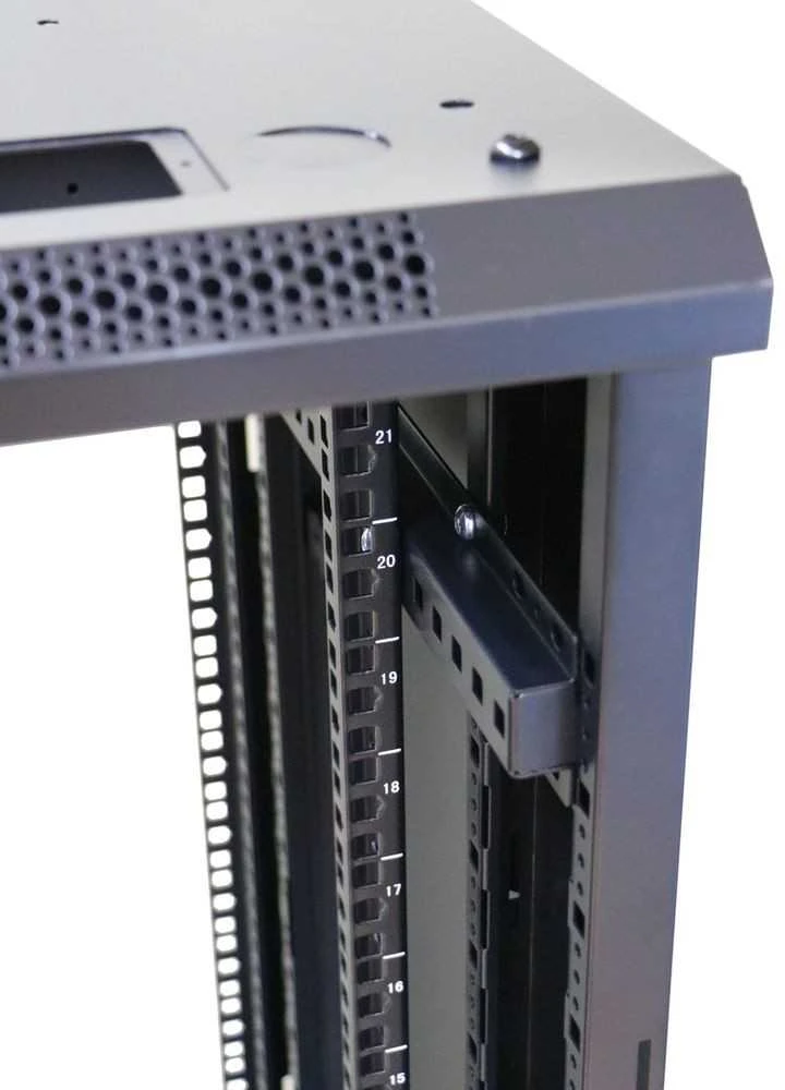 EXTRALINK 22U 600X600 stovima spintelė juodas