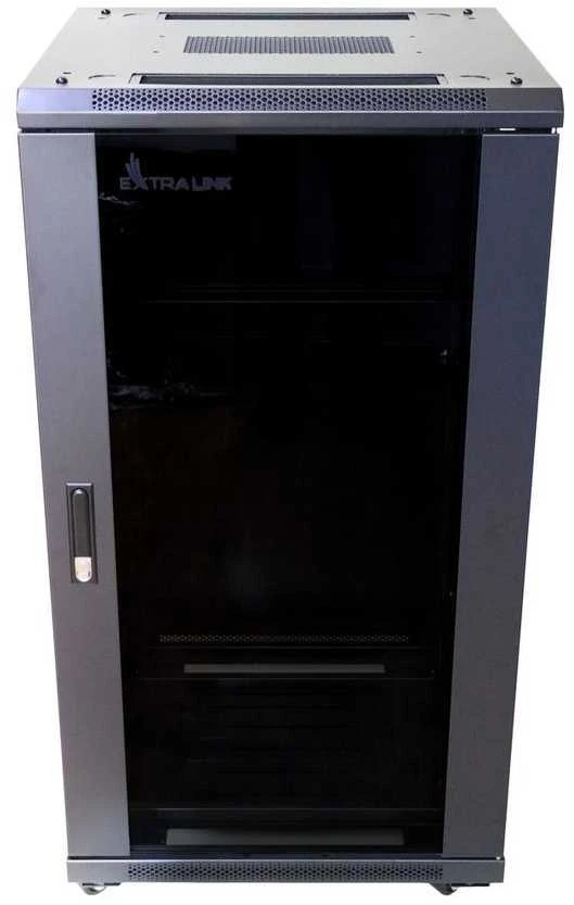 EXTRALINK 22U 600X600 stovima spintelė juodas