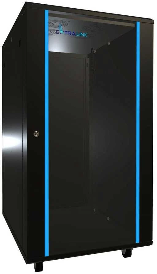 EXTRALINK 22U 600X800 stovima spintelė juodas