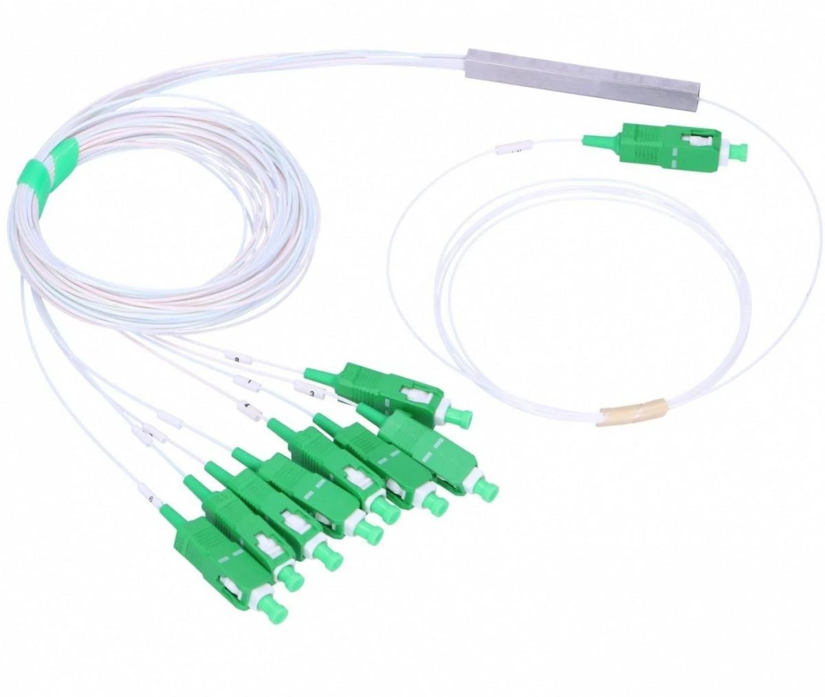 Extralink 1:8 PLC SC/APC | Splitter | 900um, 1m