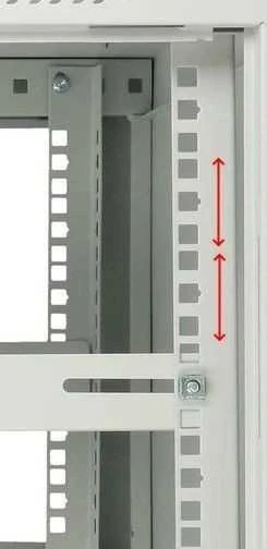 EXTRALINK 6U 600X600 ASP sieninė spintelė metalinių durų pilka