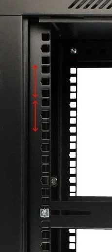 EXTRALINK 9U 600X600 AZH sieninė spintelė sūpynės tipo juodas