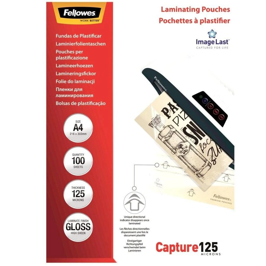 Laminavimo vokeliai Fellowes ImageLast A4 125 Micron, 100 vnt.