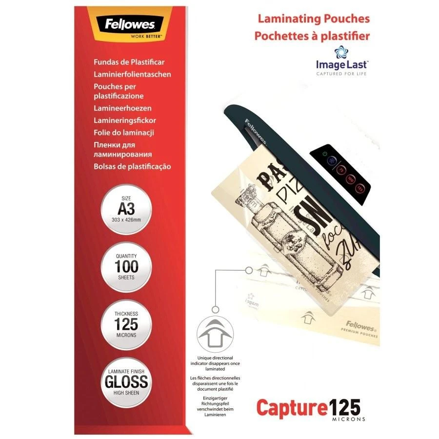 FELLOWES 53075 Laminavimo maišelis 125 303x426 mm - A3 100 vnt.
