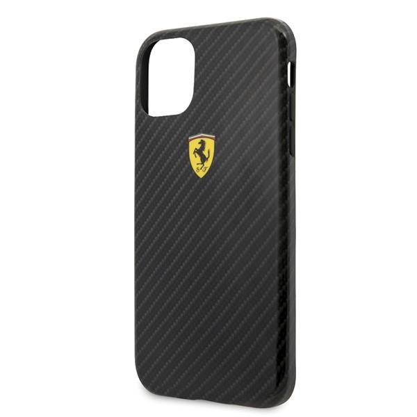 „Ferrari Ferrari“ kietas dėklas FESPCHCN58CBBK „iPhone 11 Pro“ gėrimas / gėrimas „On Track“ anglies efektas