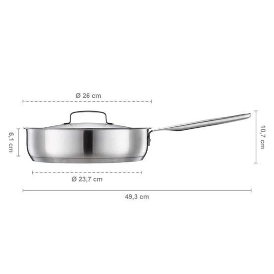 Keptuvė Fiskars All Steel 1064746; 26 cm