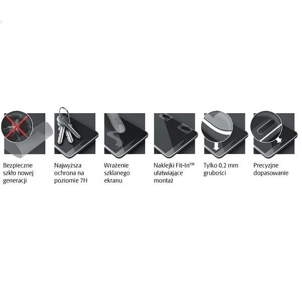 3MK FlexibleGlass ekrano apsauga, Apple, iPhone 7, hibridinis stiklas, skaidrus