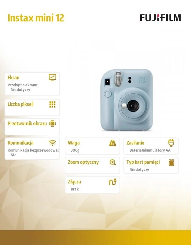 Fujifilm Momentinis fotoaparatas instax mini 12 PASTEL Mėlynas