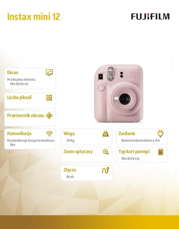 Fujifilm Momentinis fotoaparatas instax mini 12 BLOSSOM Rožinis