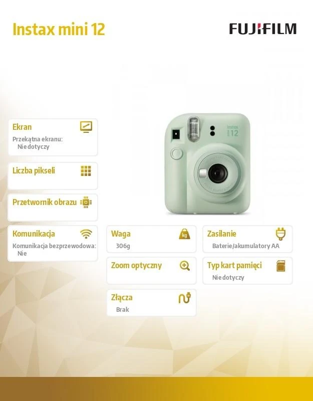 Fujifilm Momentinis fotoaparatas instax mini 12 MINT Žalias