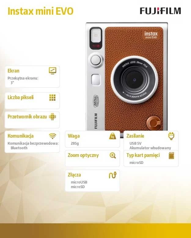 Fujifilm Momentinis fotoaparatas instax mini EVO BROWN (Rudas)