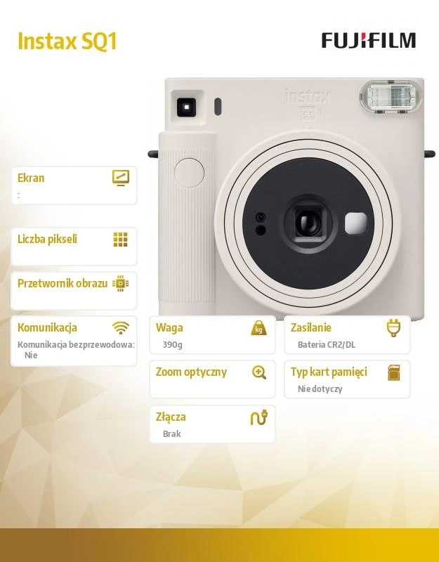 Fujifilm Momentinis fotoaparatas instax Square SQ1 Chalk white