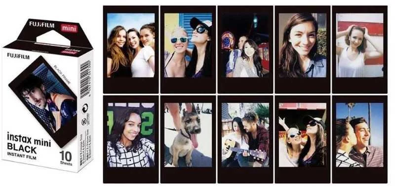 Fotojuostos Fujifilm Instax Mini. Juodos