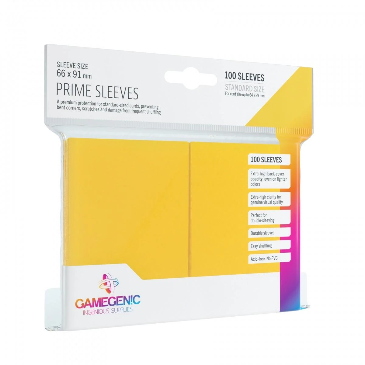 Gamegenic : Prime CCG Sleeves (66x91 mm) - Geltona, 100 vnt