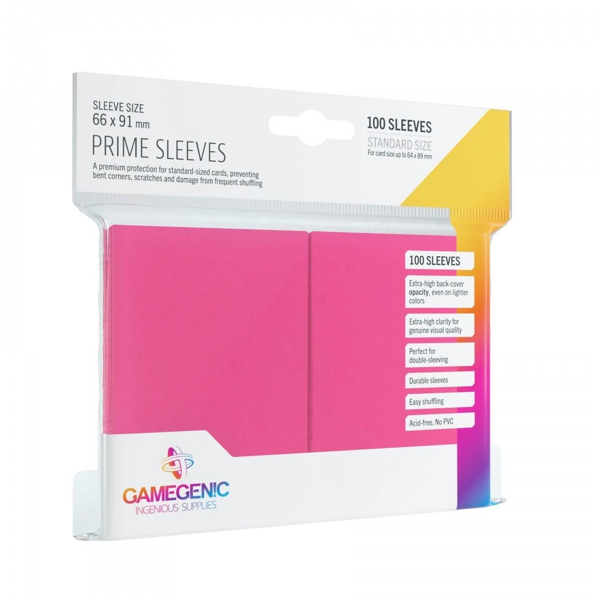 Gamegenic Card Game Sleeves: Prime Rožinė