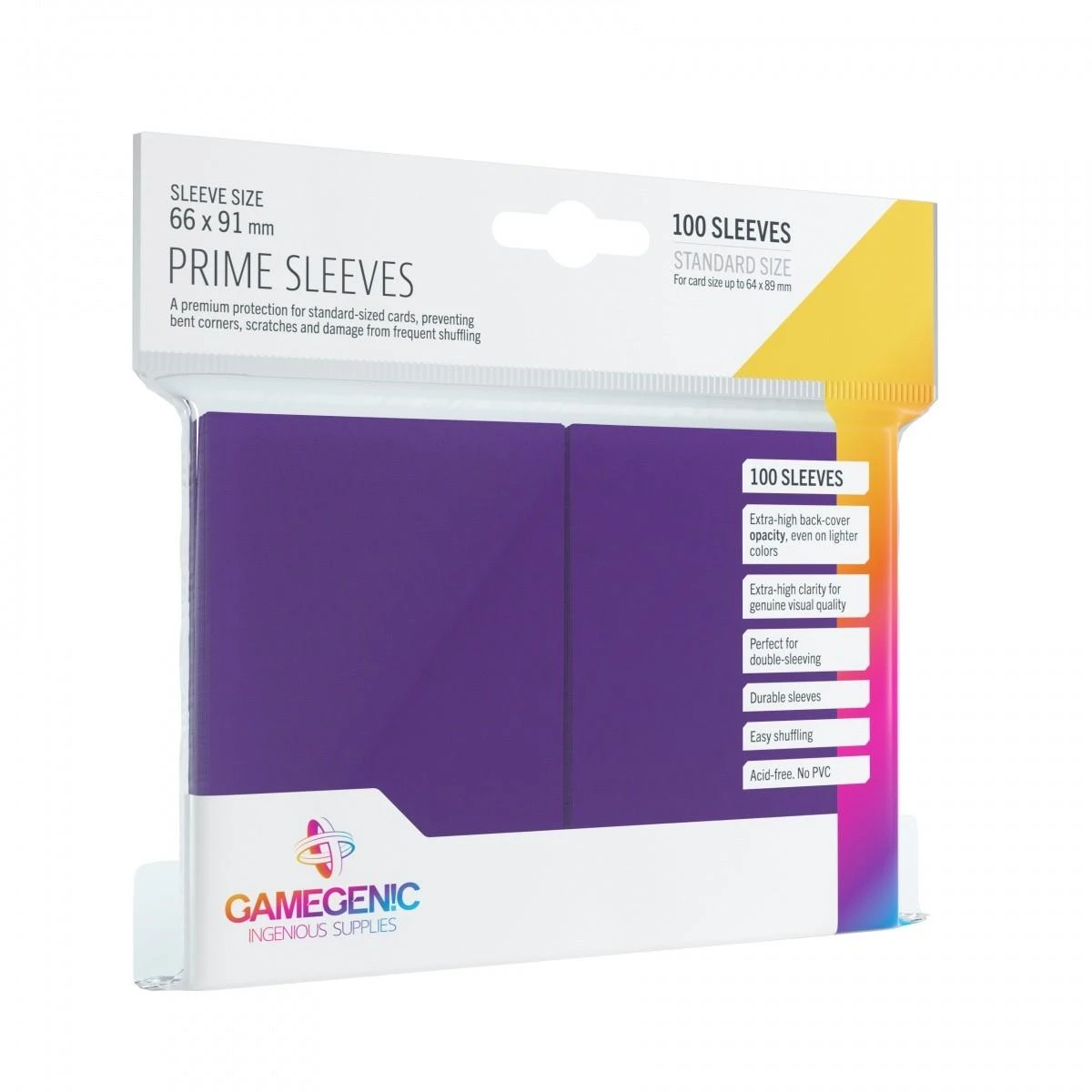 Gamegenic : Prime CCG Sleeves (66x91 mm) - Violetinė, 100 vnt